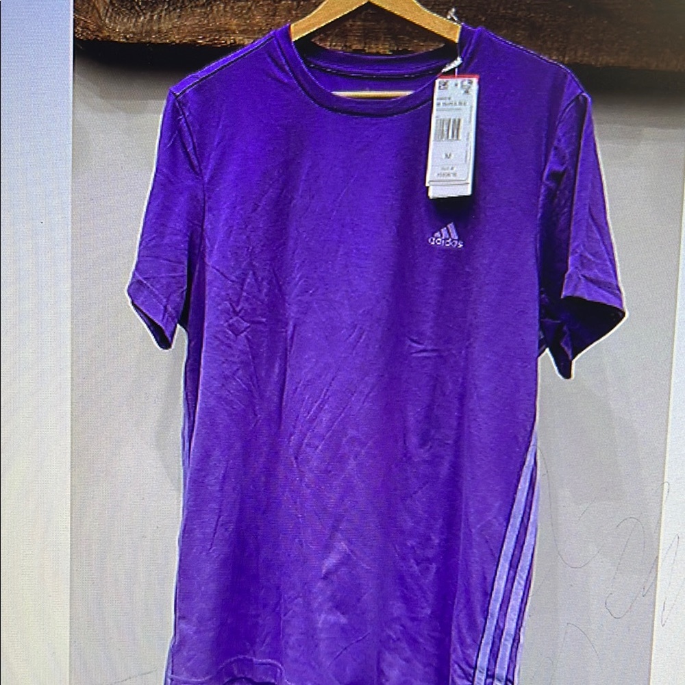 Adidas Black Tee with Logo Accent size small nwt
